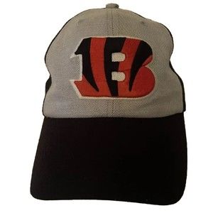 Cincinnati Bengals ‘46 Brand SnapBack Hat B Stripes Logo Grey Black Orange OSFM
